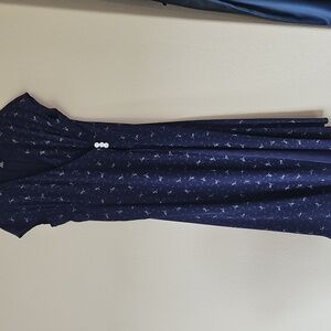 J. Peterman Company Silk Wrap Dress Size 6